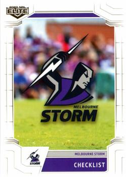 2020 NRL Elite #055 Melbourne Storm Checklist Front